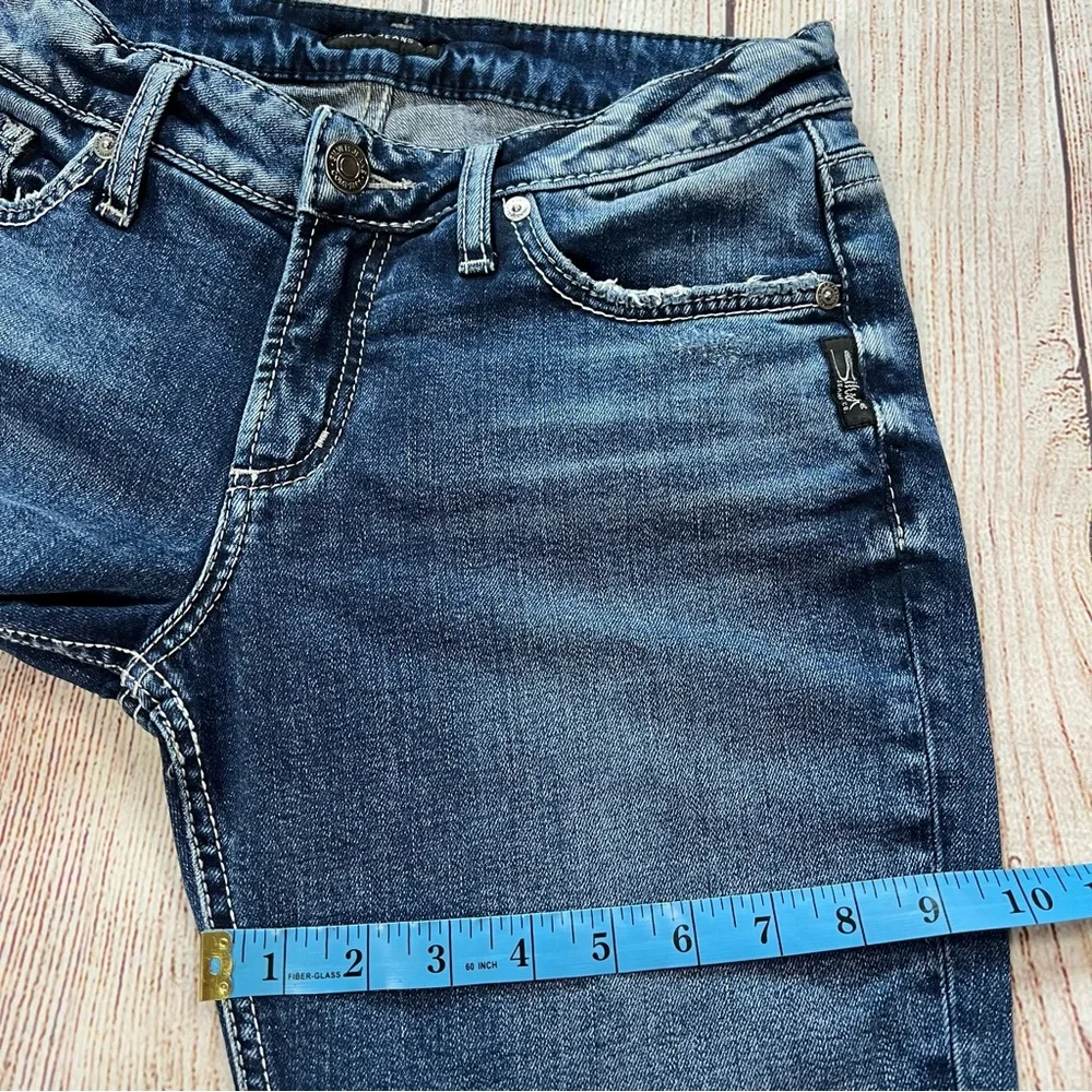 Silver Aiko Ankle Slim Destroyed Jeans
